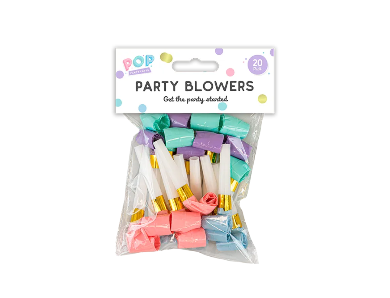 Pastel Party Blowers | 20 Pcs