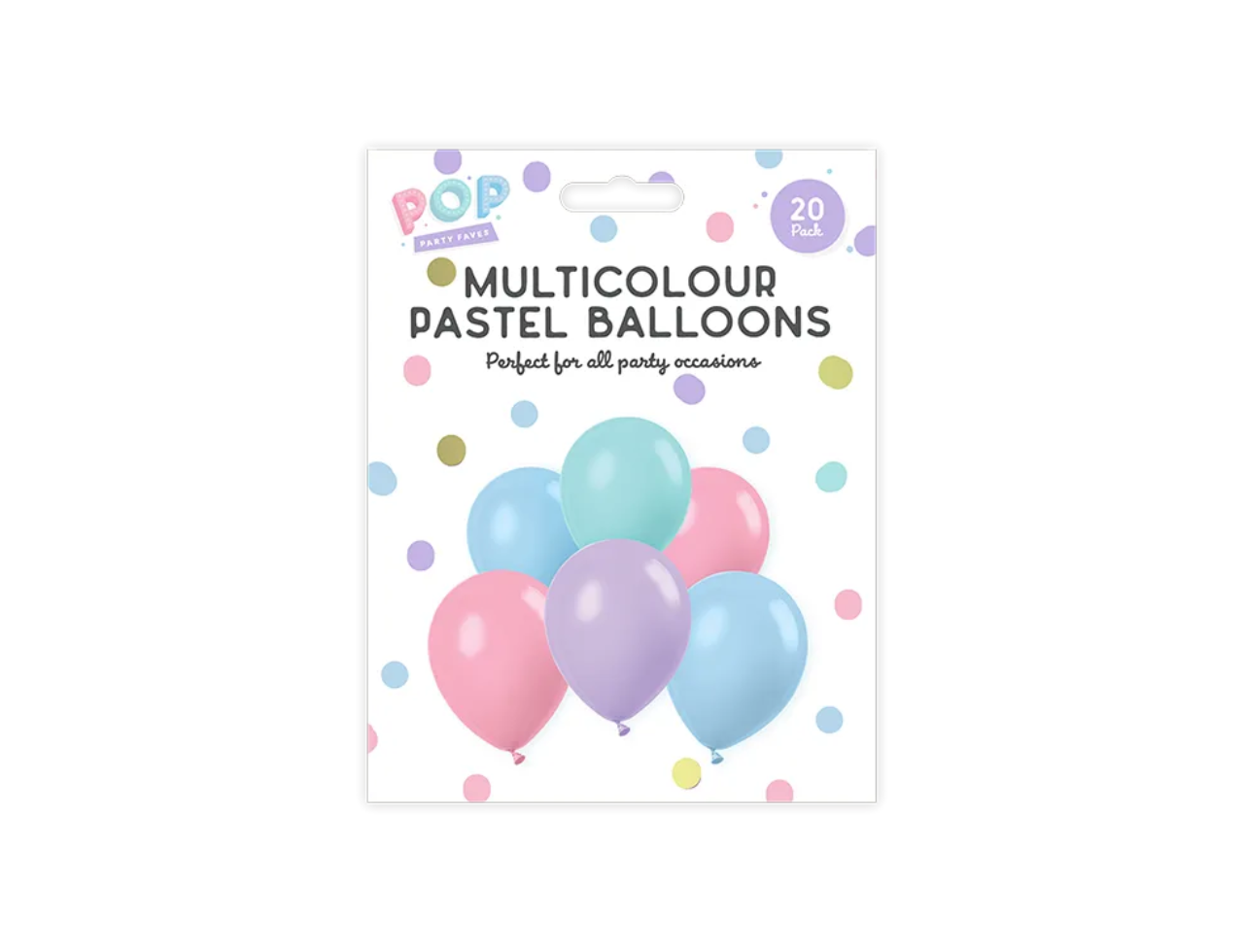 Pastel Multicolour Balloons 20pcs