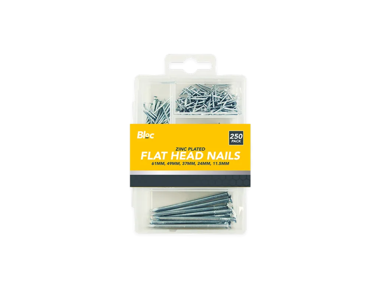 Assorted Flat Head Nails | 250 Pcs