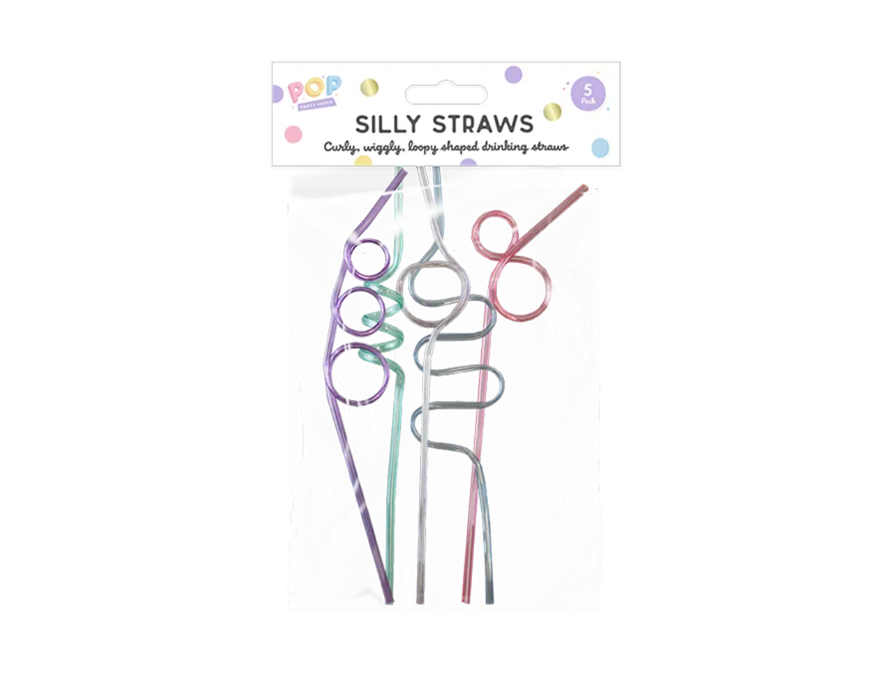 Reusable Pastel Silly Straws | 5 Pcs
