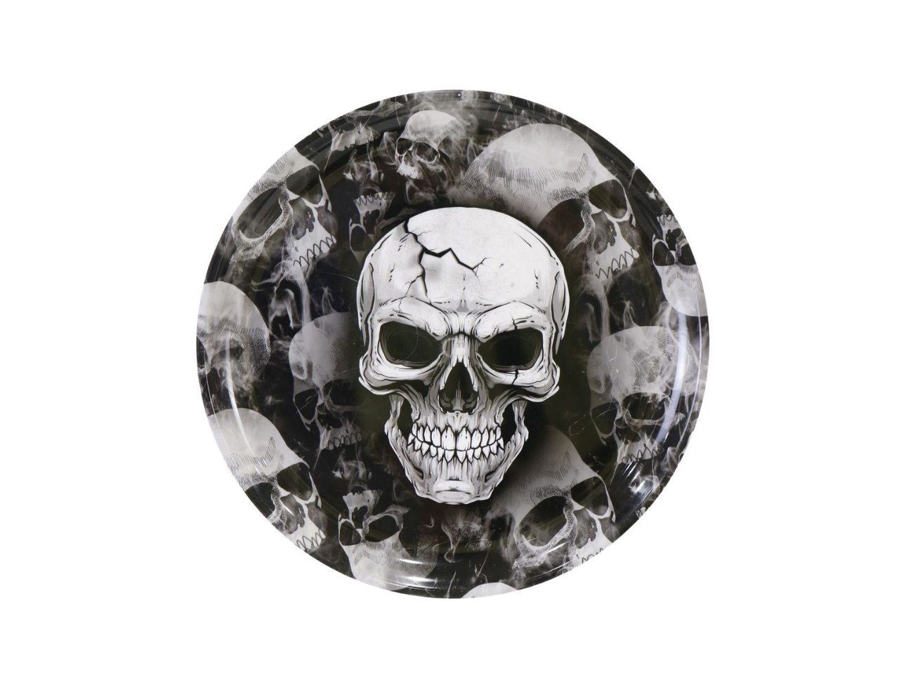 Halloween Round Skull Plate