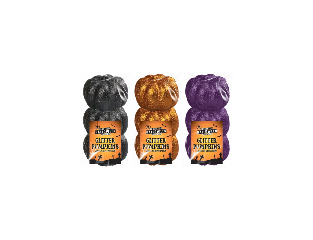 Foam Glitter Pumpkins | 3Pcs