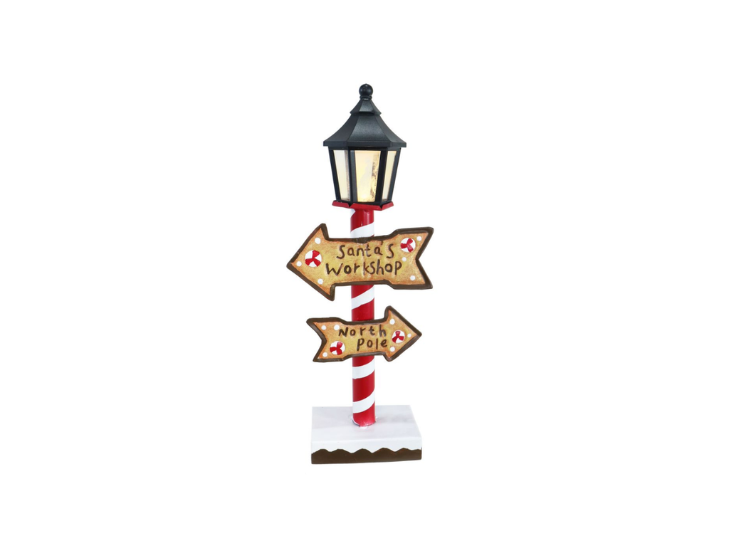 Christmas Light up Metal Lamp with Signs