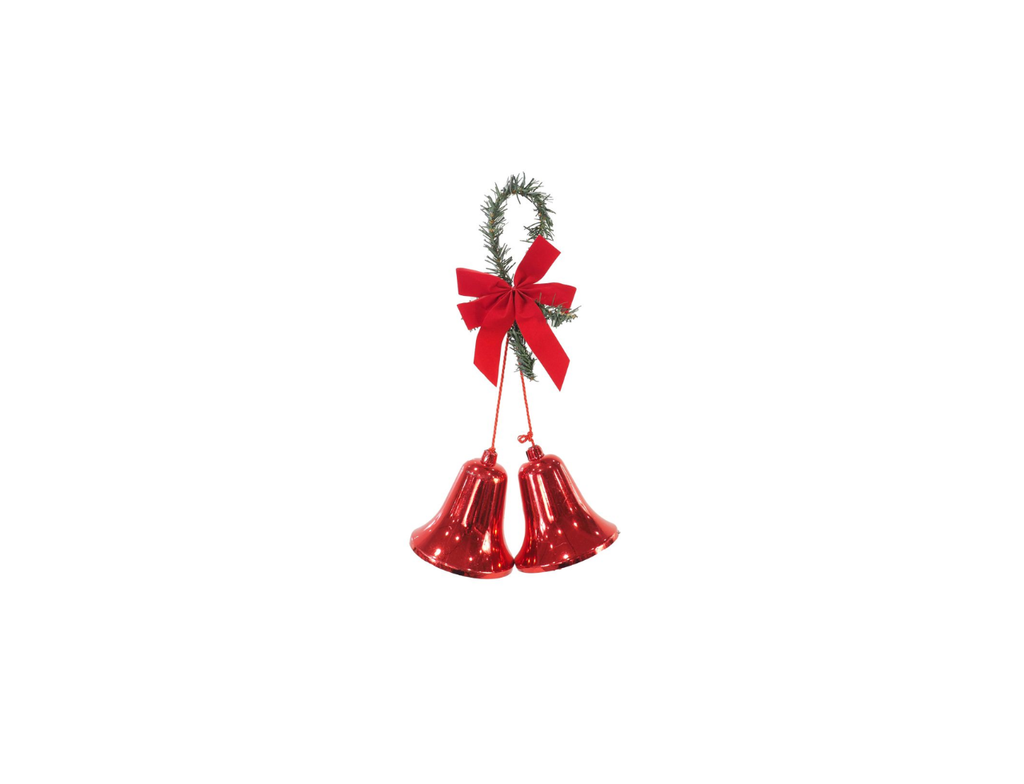 Mini Wreath with Twin Bell Decoration | 40cm