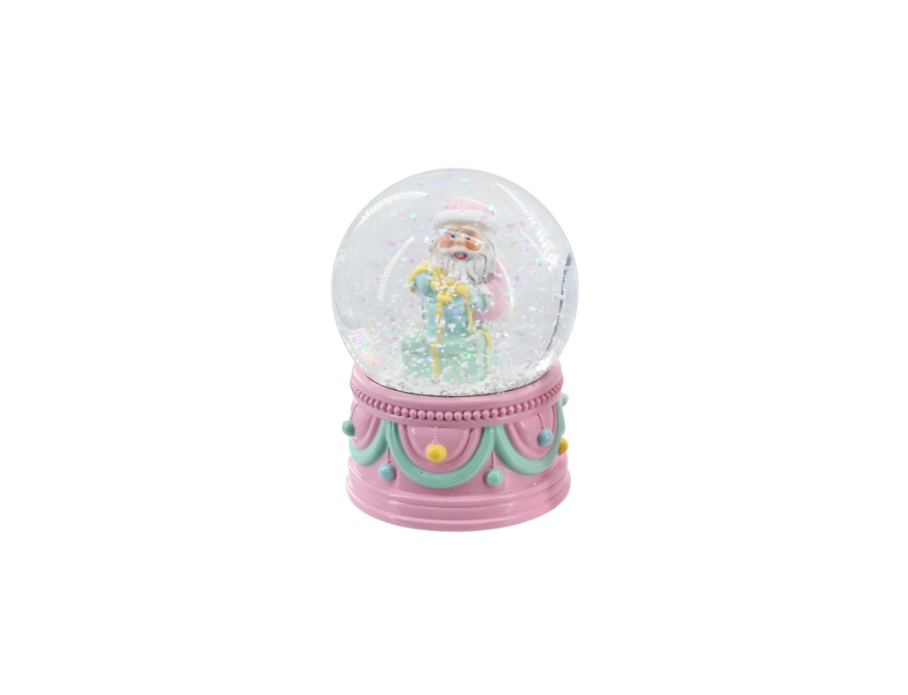 Pastel Santa Snow Globe | 6.5cm