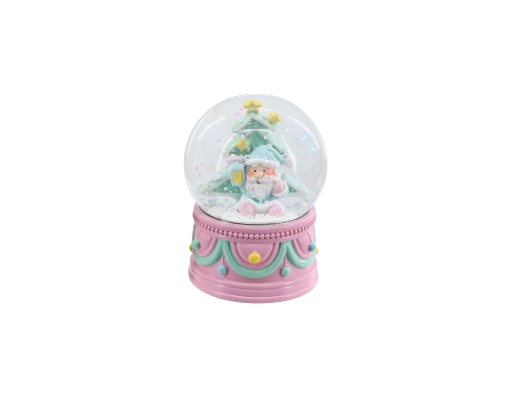 Pastel Santa Snow Globe | 6.5cm