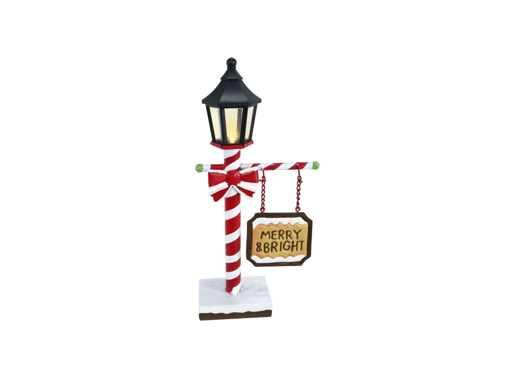 Christmas Light up Metal Lamp with Signs