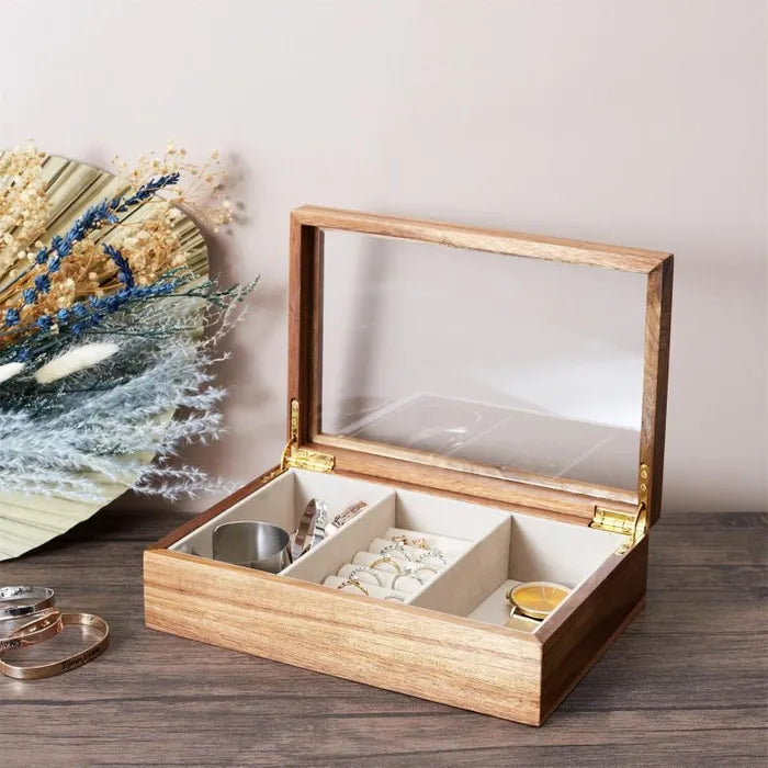 Wooden Decorative Jewellery Box | 24 cm