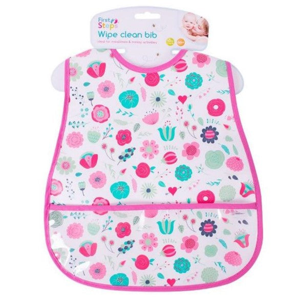 Pink Bib with Pocket