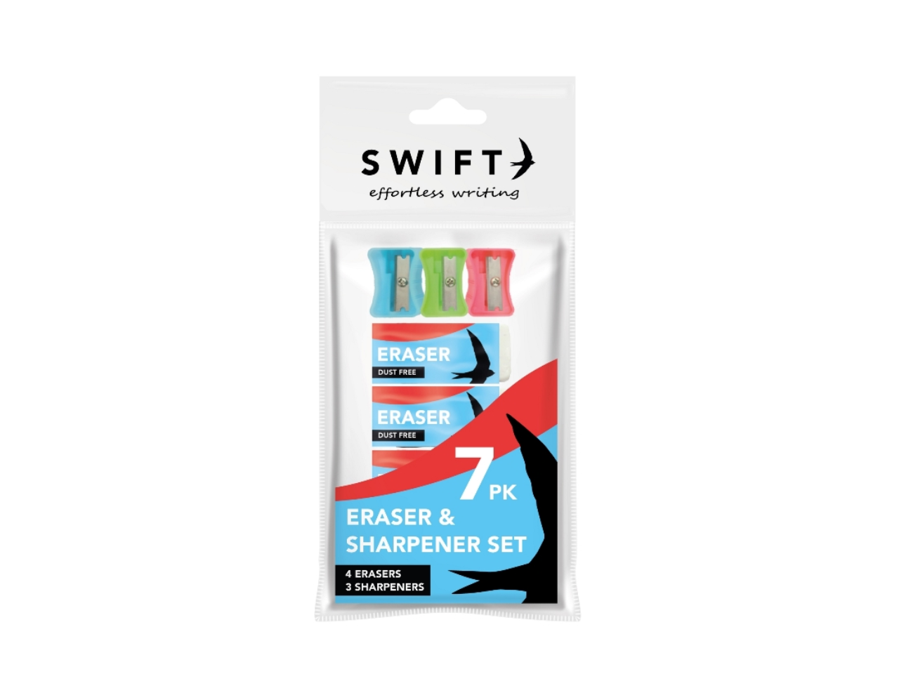 Eraser & Sharpener Set | 7 Pcs