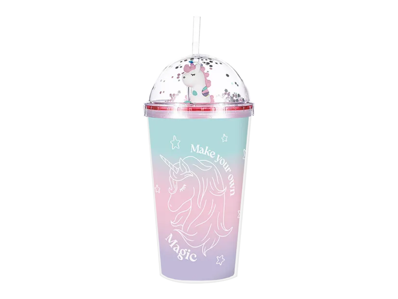 Unicorn Cup With Straw | 450ml