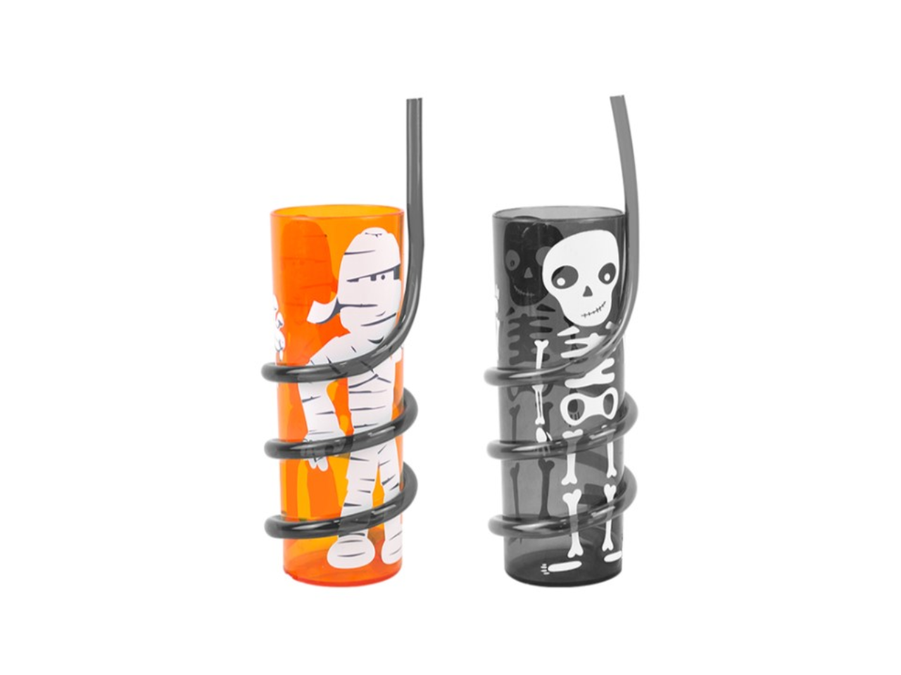 Halloween Spiral Straw Tumbler