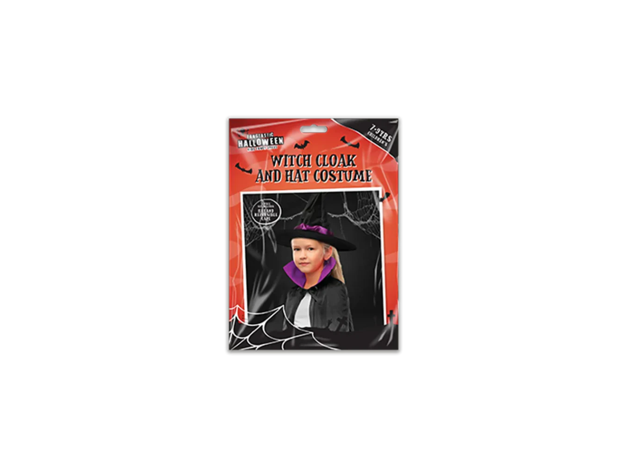 Children's Witch Cloak & Hat Costume | Different Sizes