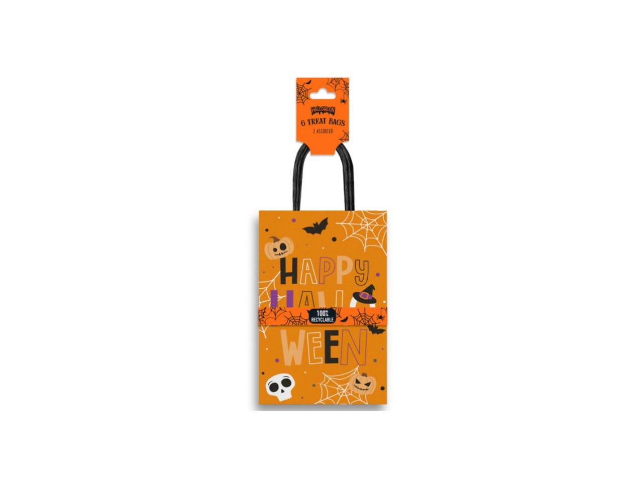 Halloween Assorted Paper Treat Bags | 6Pcs