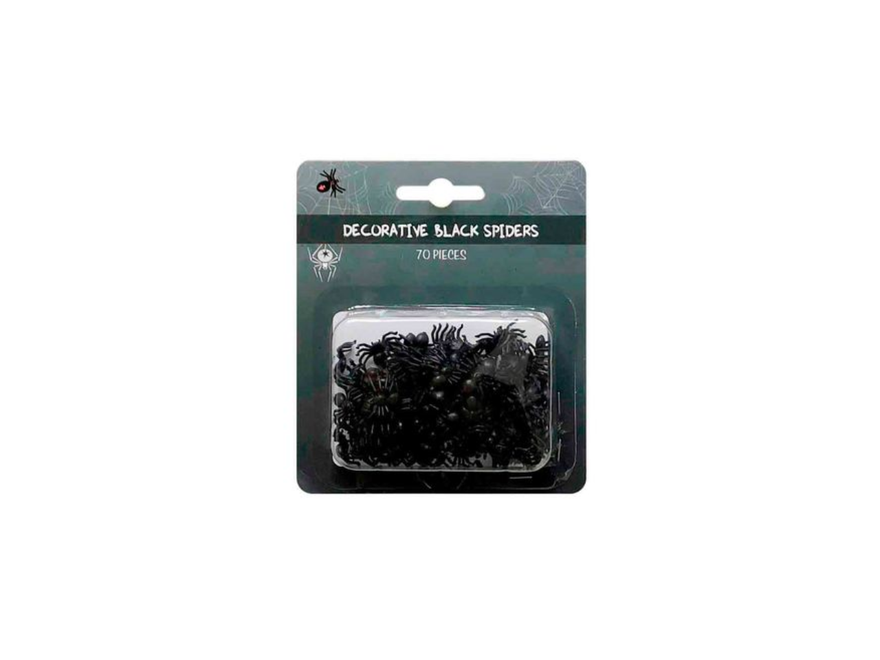 Deco Black Spiders | 70Pcs