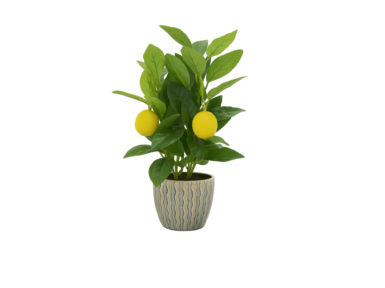 Artificial Small Lemon Tree with Ceramic Pot | 40cm