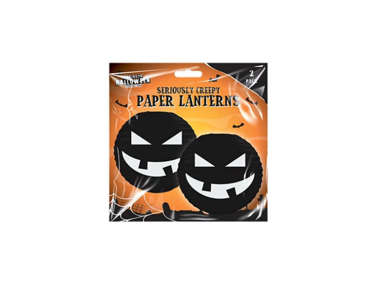 Black Pumpkin Paper Lanterns | Pack of 2