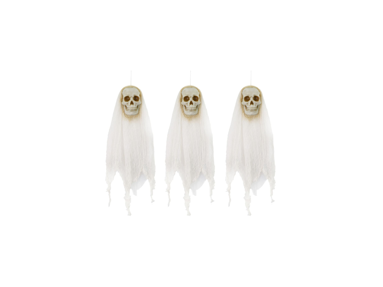 Hanging Ghost Skull | Pack of 3