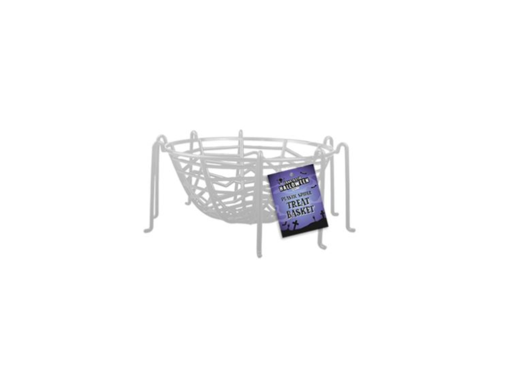 Plastic Spider Treat Basket | 26.5cm
