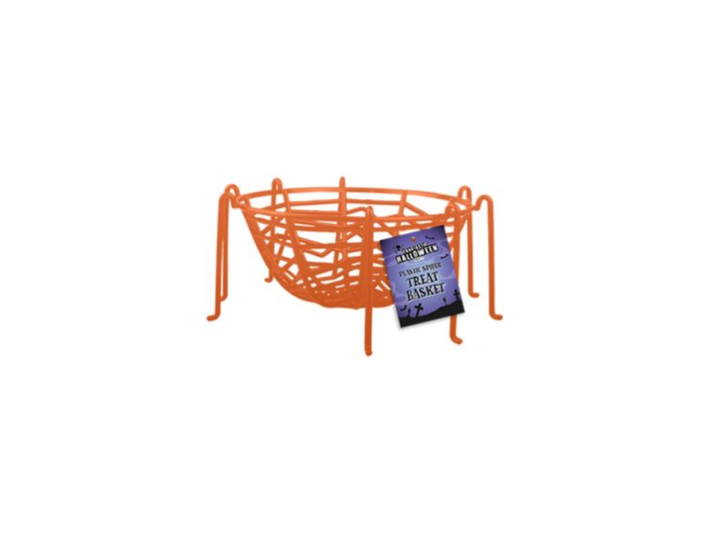 Plastic Spider Treat Basket | 26.5cm