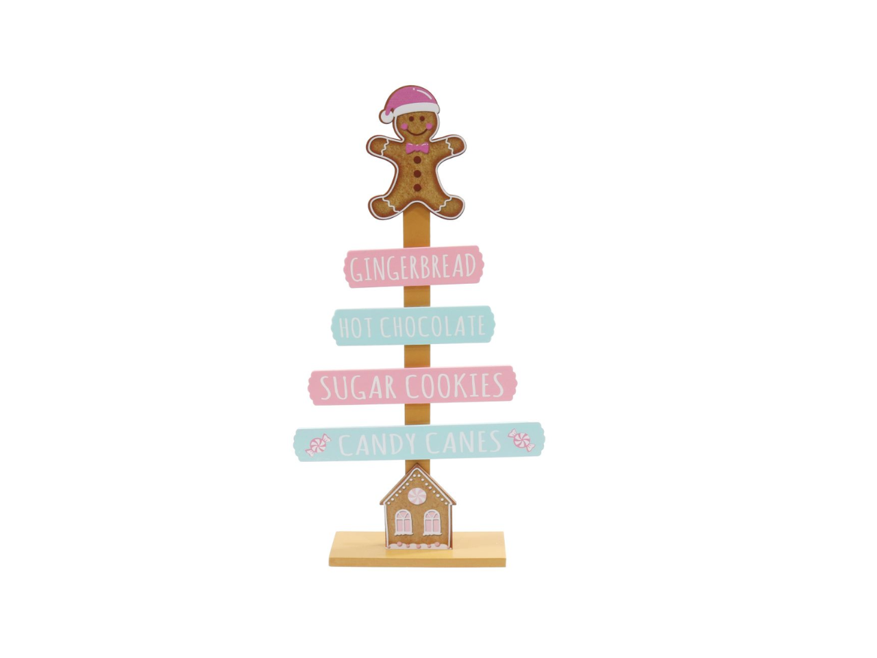 Christmas Gingerbread Tree Sign