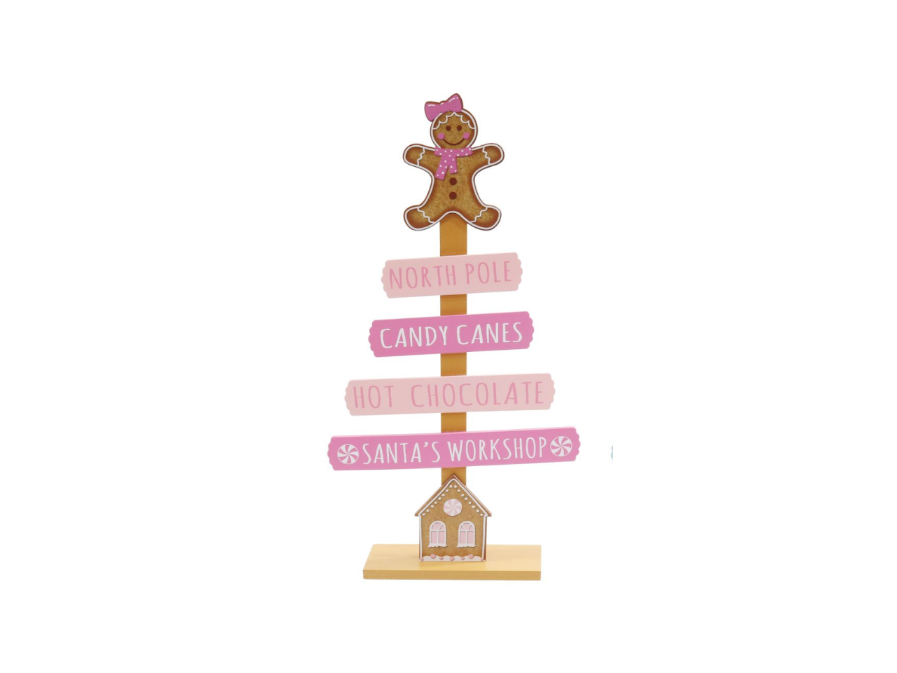 Christmas Gingerbread Tree Sign