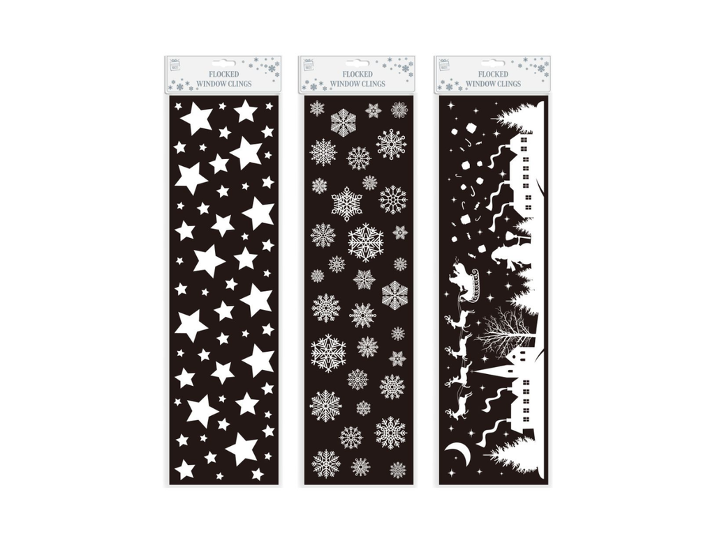 Christmas Flocked Window Cling