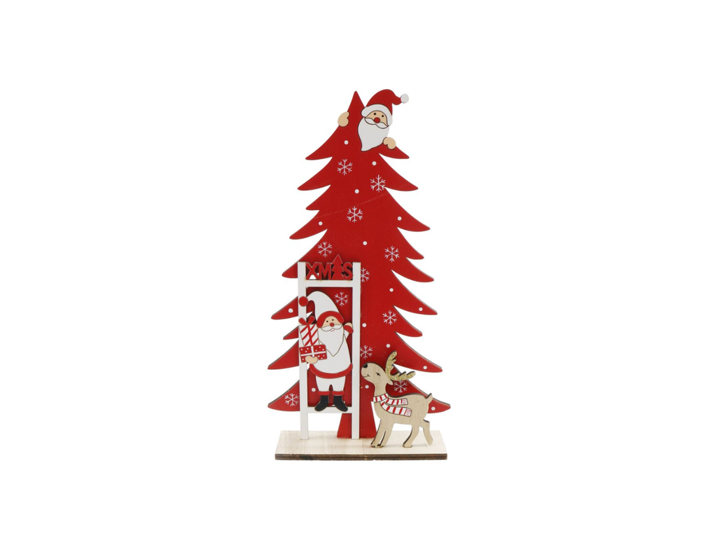 Table Tree With Santa Climbing Decoration