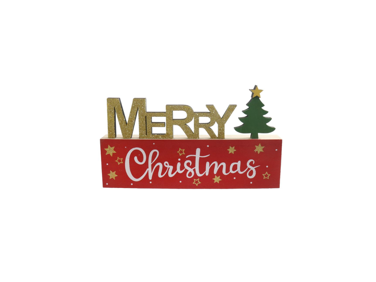 Merry Christmas Wooden Sign Table