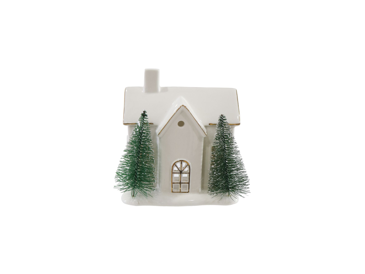 Porcelain White House With Trees