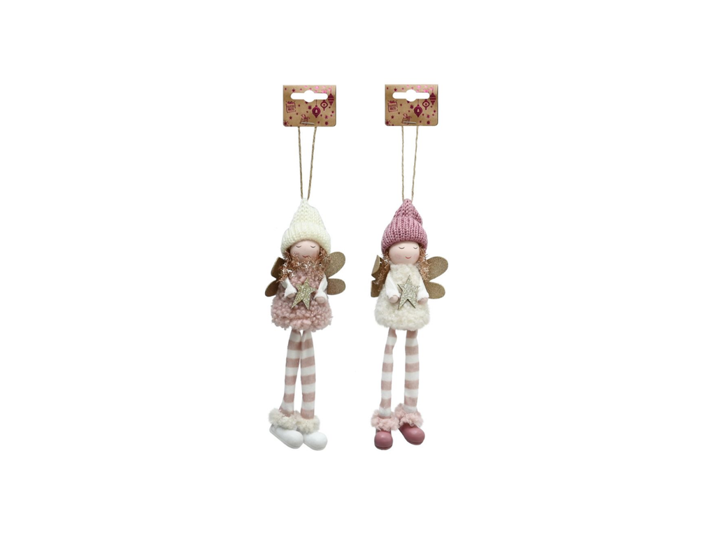 Hanging Woolly Fairy With Dangling Legs