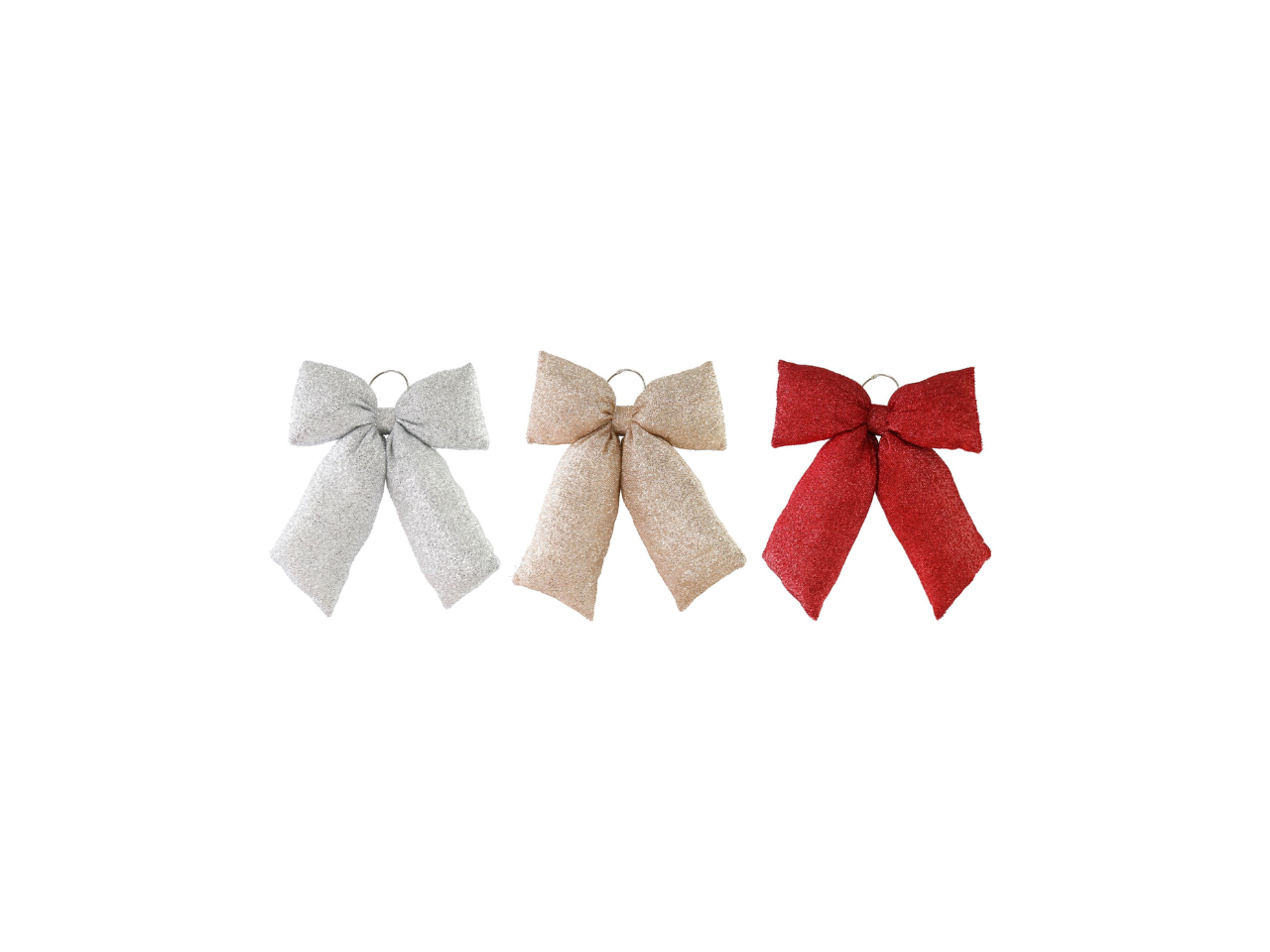 Puffy Tinsel Door Bow | 29X45CM