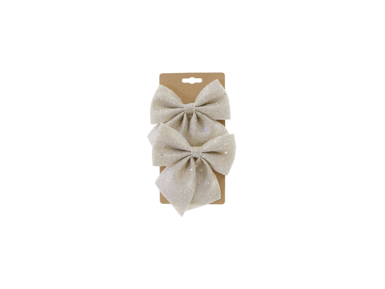 Metallic Glitter Bow | 2Pcs