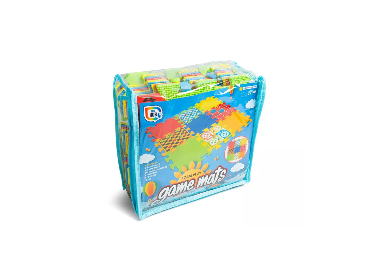 Board Game Compendium Ludo Draughts Noughts & Crosses Snakes Ladders Foam Mats