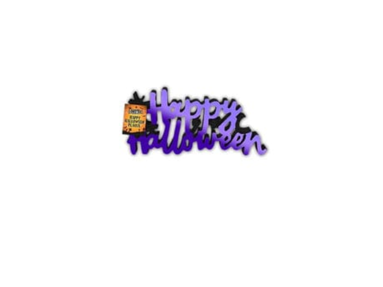 Happy Halloween Plaque |  25cm