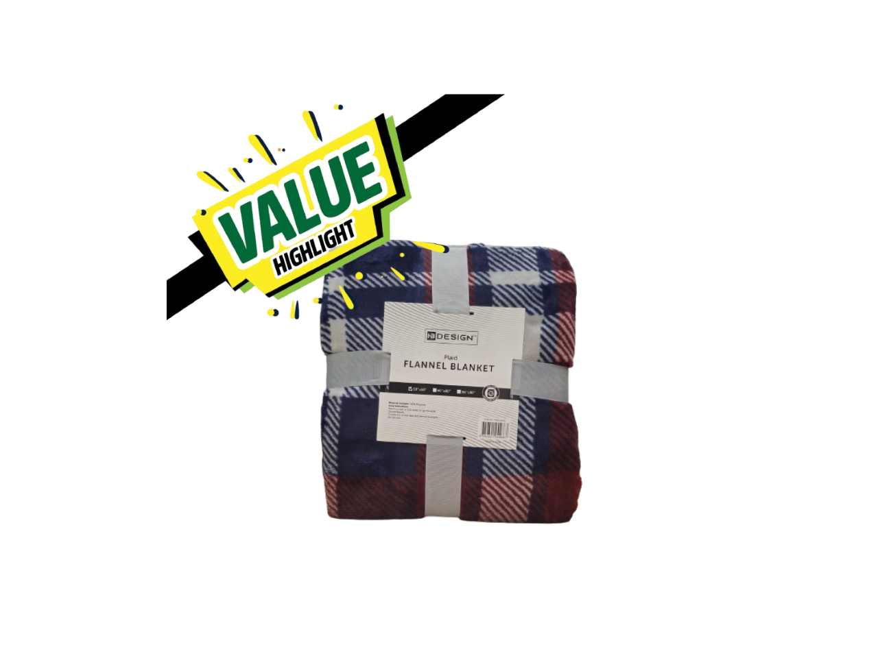 Plaid Flannel Blanket | 127X152cm