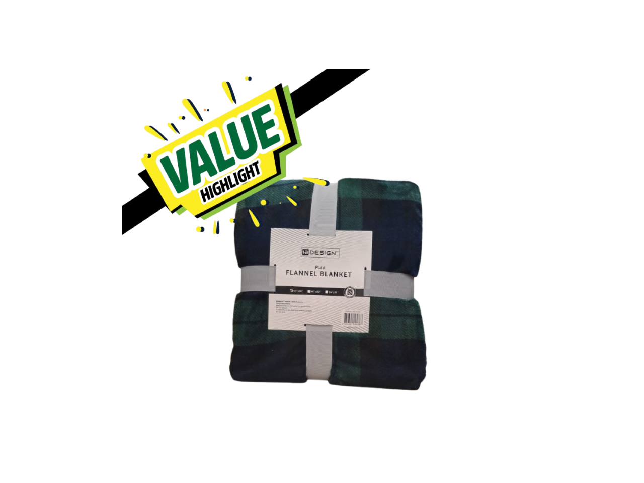 Plaid Flannel Blanket | 127X152cm