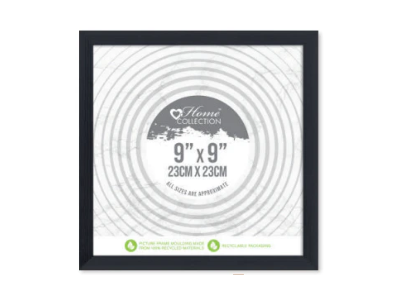 Cambridge Glass Frame Black 9X9