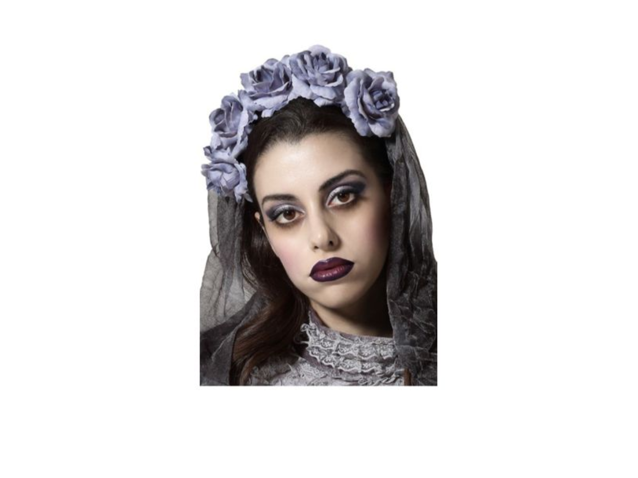 Grey Tiara Flower Headband