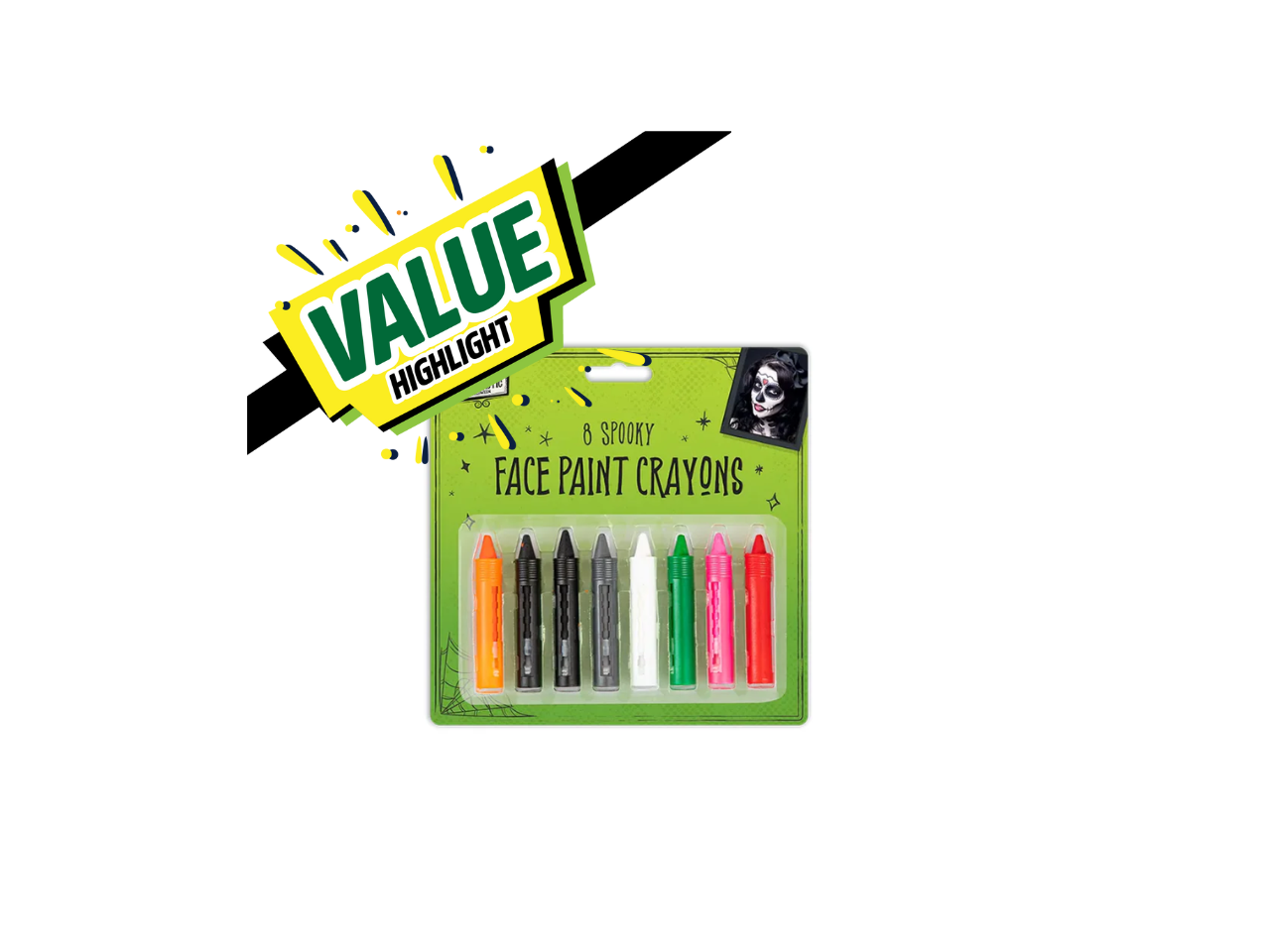 Colour Face Crayons | 8Pcs