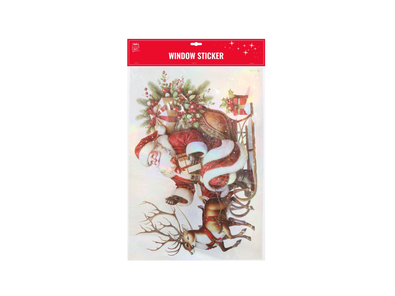 Santa Delivering Presents Window Sticker