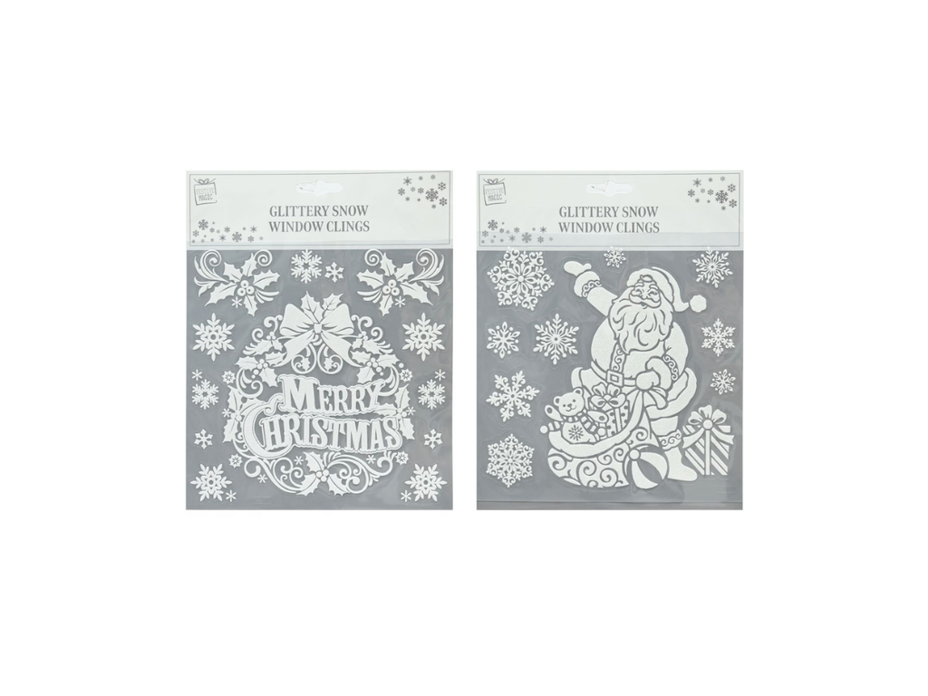 Glittery Snow Window Clings