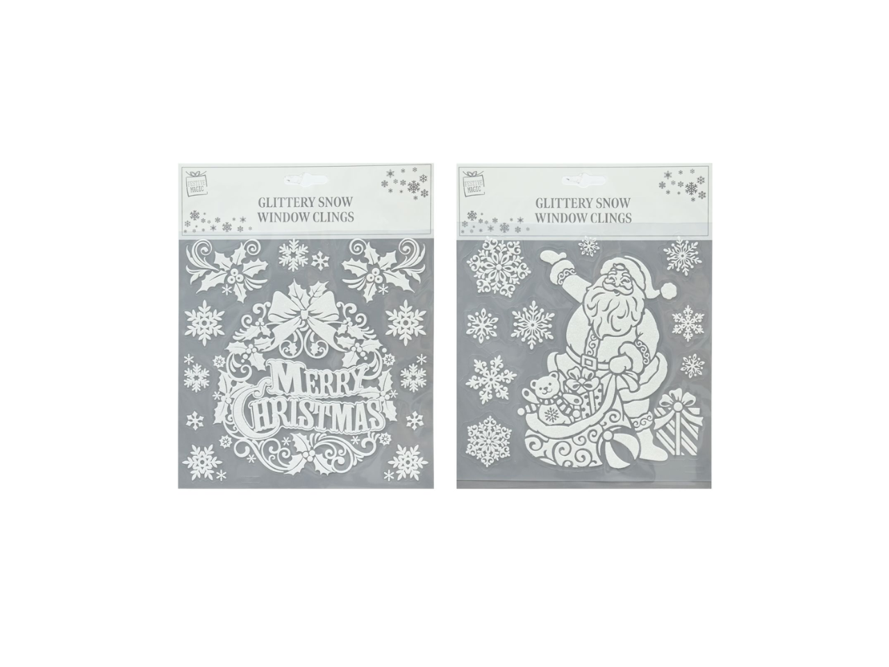 Glittery Snow Window Clings