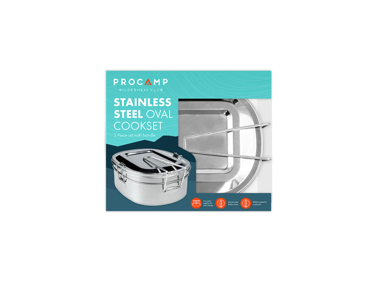 Stainless Steel Oval Cookset