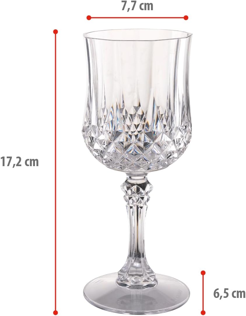Plastic Wine Glasses - Set of 6