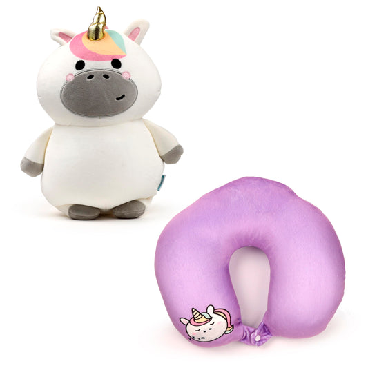 Unicorn 2-in-1 Plush Travel Pillow
