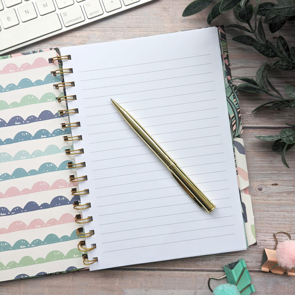 A5 Notebook Wired with Dividers – Palm Springs Design