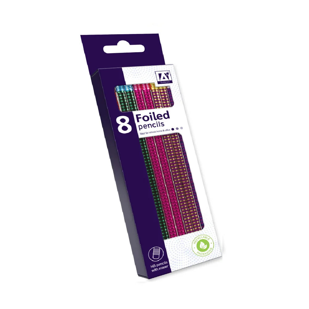 Pack of 8 Foiled Pencils