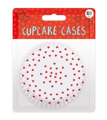 Heart Design Cupcake Cases | 60 Pack