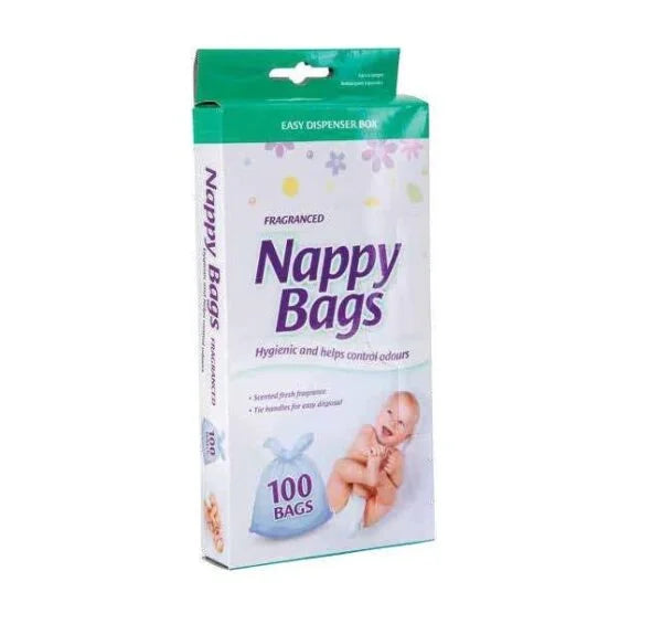 Pack of 100  Nappy Bags Scented